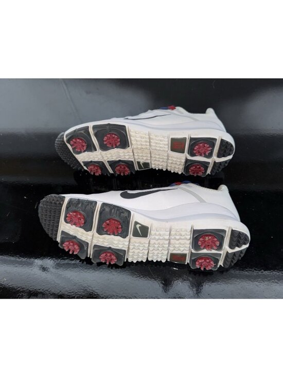 RARE Nike Tiger Woods TW 2013 Mens Leather Golf Spikes Shoes Size 9 White main image 6